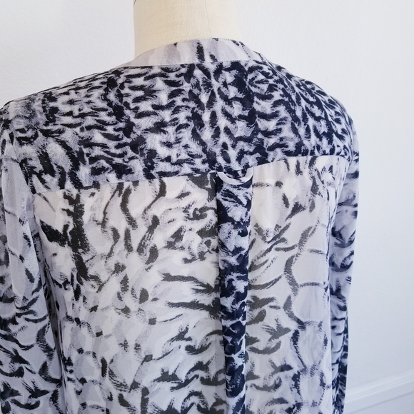 Thakoon | Addition Print Chiffon Buttondown Blouse - Picture 10 of 10